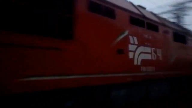 Тепловоз ТЭП70БС-006 с поездом №670 Минск - Гомель смотреть онлайн