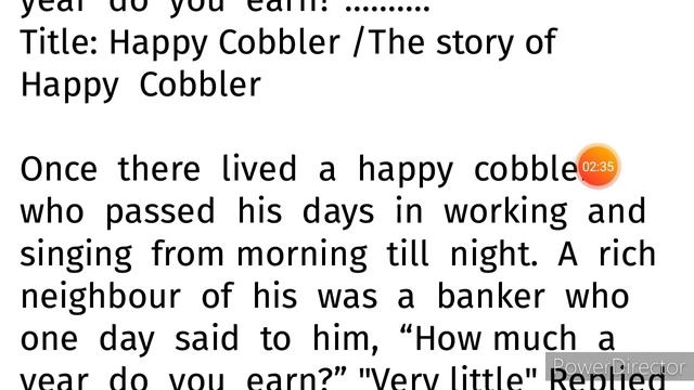 HSC।। completing story Happy Cobbler story смотреть онлайн