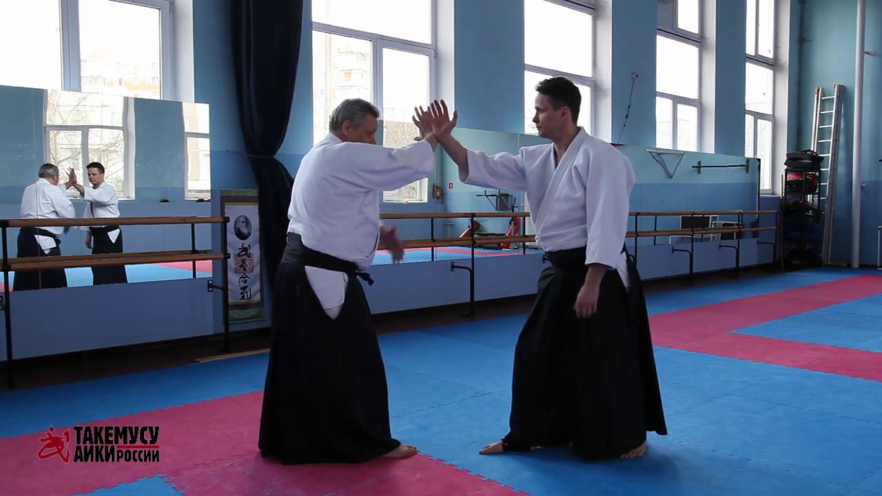 Атаки  шомен учи, ёкомен учи  Олег Якимов, 6 дан  Такемусу Айкидо России