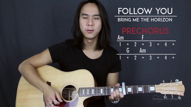 Follow You - Bring Me The Horizon Guitar Tutorial смотреть онлайн