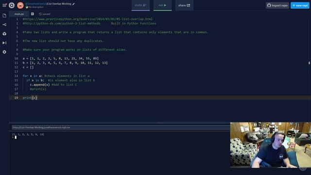 Python - List Overlap смотреть онлайн