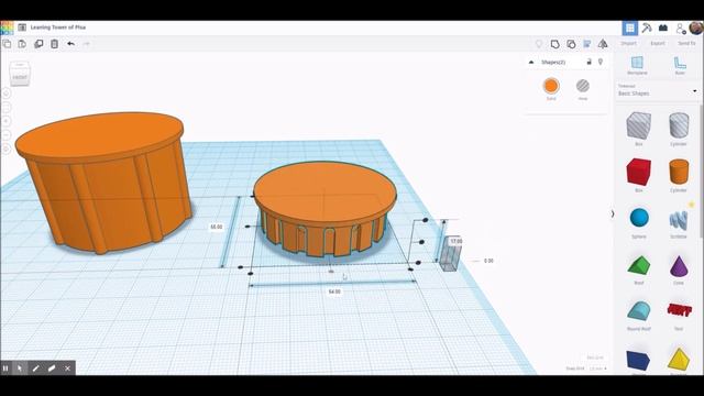 Creating the Leaning Tower of Pisa in Tinkercad смотреть онлайн