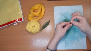 Мимоза. Рисунок шерстью