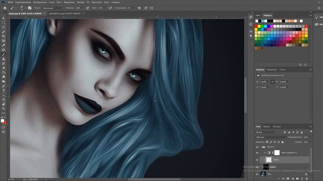 Как Нарисовать Контурный свет в Фотошопе? Уроки фотошопа смотреть онлайн