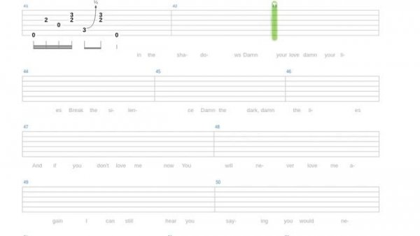 The Chain Tab by Fleetwood Mac + Guitar only + Guitar tab