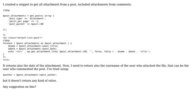 Wordpress: Get attachments from a post смотреть онлайн