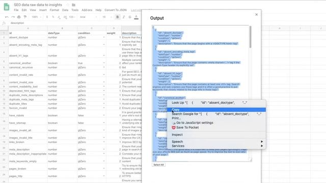 Google App Script = Rows to JSON on Google Sheets смотреть онлайн