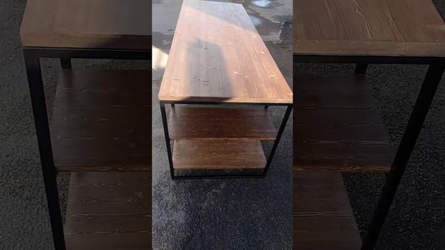 Стол лофт черный, столешница - сосна смотреть онлайн