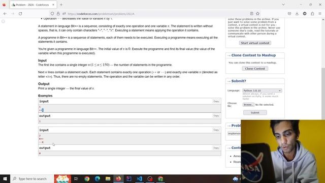 ✔️Codeforces BIT++ Problem in PYTHON✔️ смотреть онлайн