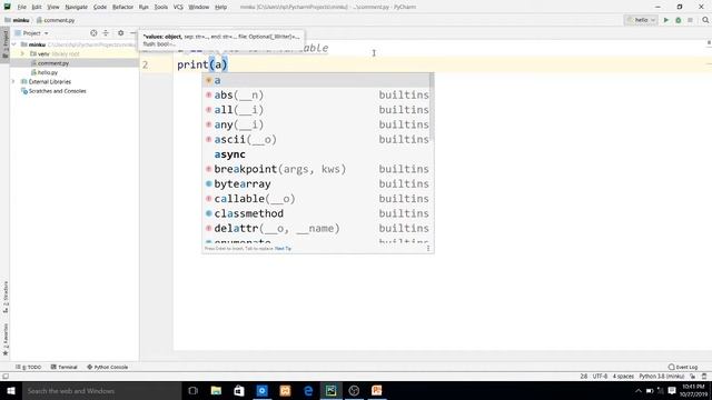 Python comments | single line and multi line comment смотреть онлайн