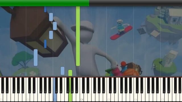 Clear Sky - Human Fall Flat Piano Tutorial (Easy) смотреть онлайн
