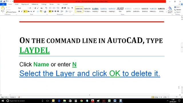 How to delete a layer in AutoCAD * AUTOCAD PROBLEMS смотреть онлайн