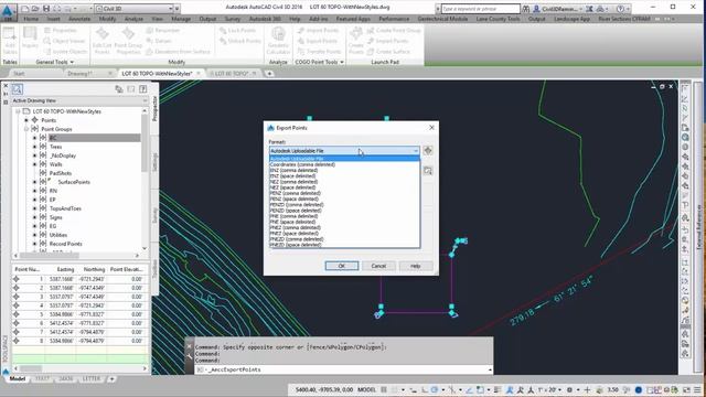 Civil 3D: Export Points смотреть онлайн