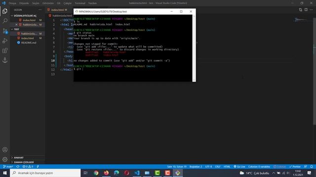Git Terminal Üzerinden Github'a Bağlanmak - Git Terminal İle Github'a Proje Yüklemek! смотреть онлайн