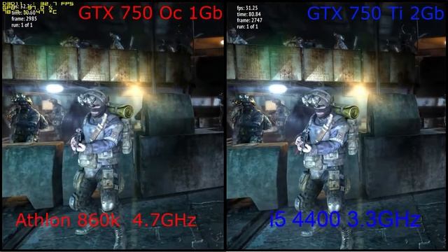 Athlon 860k 4.7 GHz GTX 750 1Gb vs i5 4440 3.3GHz GTC 750Ti 2Gb смотреть онлайн