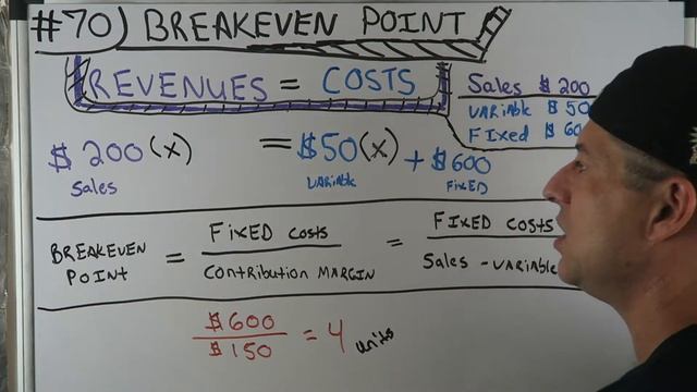 Accounting for Beginners #70 / Breakeven Point / Revenue = Expense / Managerial Accounting Basics смотреть онлайн