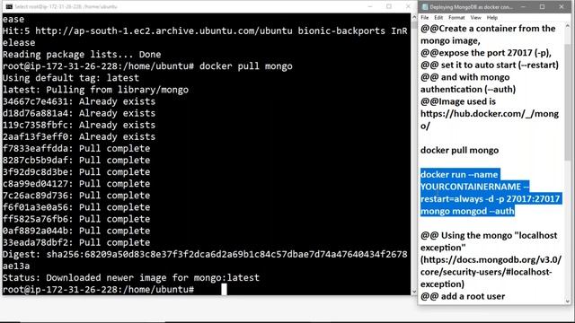 Deploy MongoDB as docker container смотреть онлайн