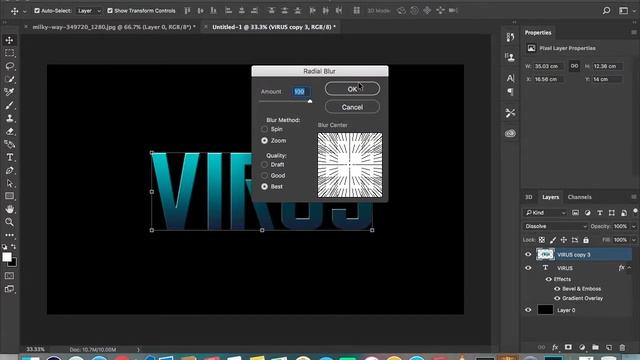 Light Burst Text Effect | Photoshop Tutorial 2017 | V!ru$ Ak$#@t смотреть онлайн