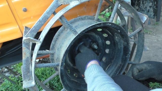 грунтозацепы для тяжёлого мотоблока из дисков от жигулей. смотреть онлайн