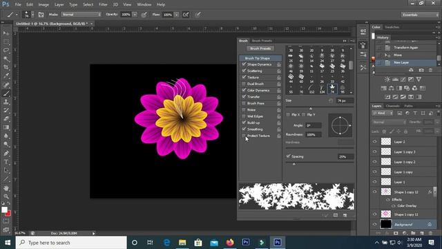 How to make flower Flowers in Adobe Photoshop cs6 смотреть онлайн
