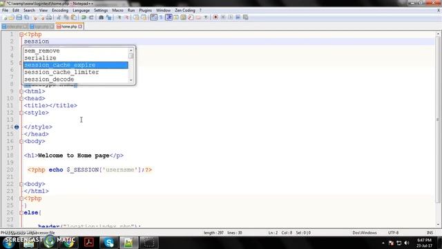 Simple php login and logout script using php session and database using MySQL-part 2 смотреть онлайн