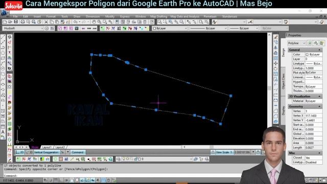 CARA MENGEKSPOR POLIGON DARI GOOGLE EARTH PRO KE AUTOCAD MAP смотреть онлайн