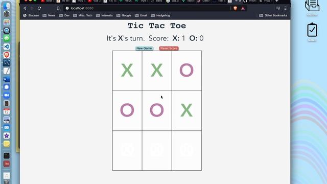 Vue.js Tic Tac Toe w/ Audio Effects смотреть онлайн