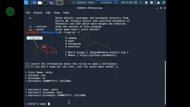 how to generate wordlist | dictionary attack word list | wordlist,cupp,python cupp.py ?? смотреть онлайн