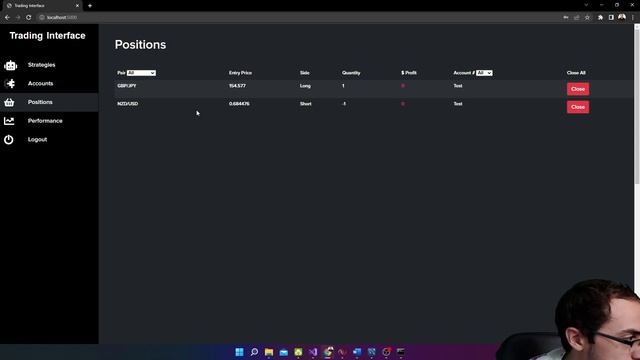 Python Trading Bot Web User Interface смотреть онлайн