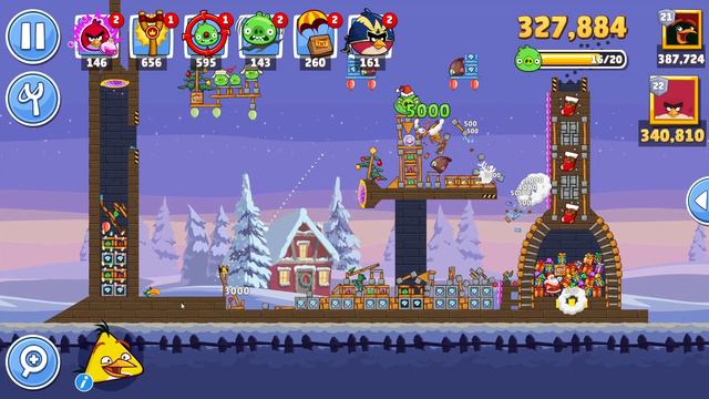 Angry Birds Friends Level 9 Tournament 1334 three stars NO POWER-UP walkthrough 2023-12-25 смотреть онлайн