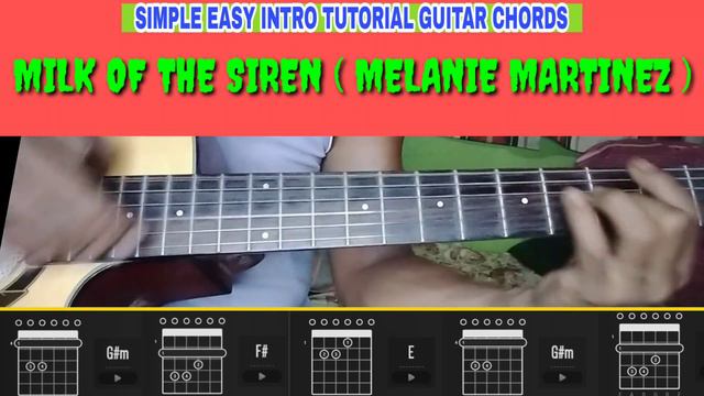 SIMPLE EASY INTRO TUTORIAL GUITAR CHORDS // MILK OF THE SIREN ( MELANIE MARTINEZ ) смотреть онлайн