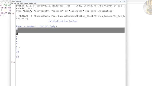 How to Create a Multiplication Table using For Loop in Python. A Beginners Tutorial смотреть онлайн