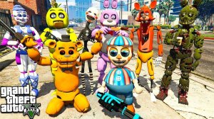 АНИМАТРОНИКИ СПАСАЮТ ФРЕДДИ 5 НОЧЕЙ ФНАФ В ГТА 5 МОДЫ! ЧИКА И БОННИ FNAF ОБЗОР МОДА В GTA 5 ВИДЕО