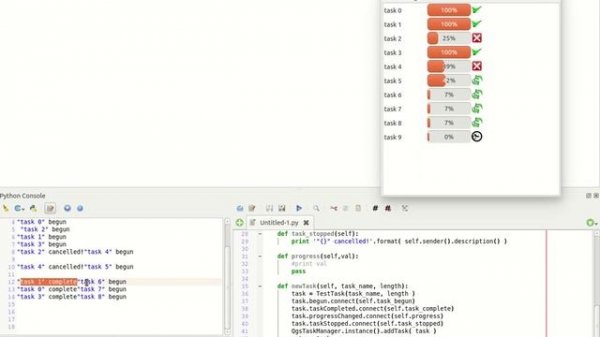 QGIS task manager prototype