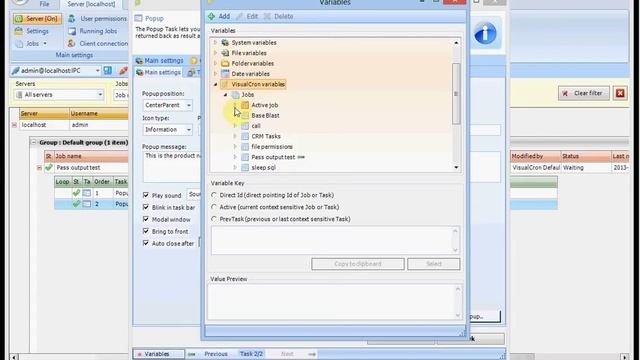 VisualCron - Passing output Variables смотреть онлайн