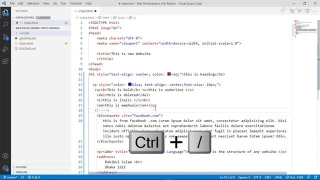 1.9-HTML Comment - HTML5, CSS3 & Bootstrap 4 For Web Development - смотреть онлайн