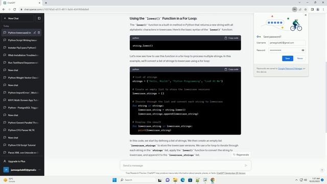 python lowercase function for loop смотреть онлайн