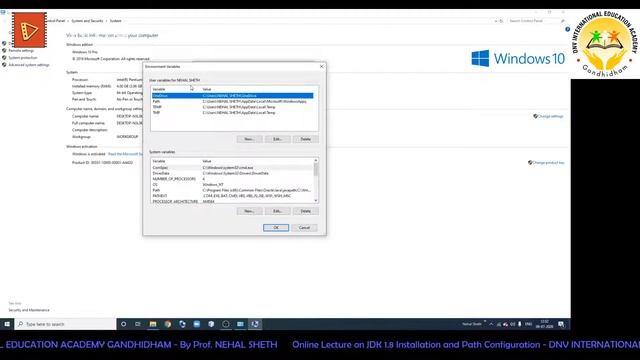 Java Installation and Path Configuration By Prof. Nehal Sheth смотреть онлайн