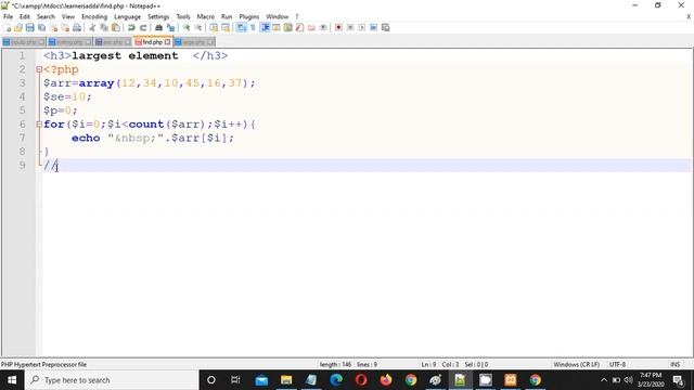 INDEXED ARRAY IN PHP | LARGEST ELEMENT IN ARRAY | SEARCHING IN ARRAY IN PHP смотреть онлайн