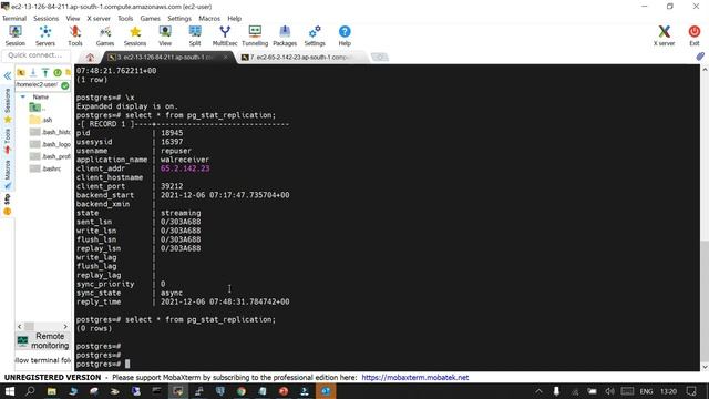 41- PostgreSQL replication Monitoring смотреть онлайн