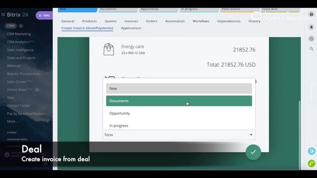 Accept Visa/MasterCard/ApplePay/GooglePay payments in Bitrix24. смотреть онлайн