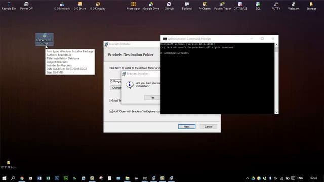 FIX .MSI ERROR -"Installation Directory Must Be On A Local Drive" | BRACKETS.IO смотреть онлайн