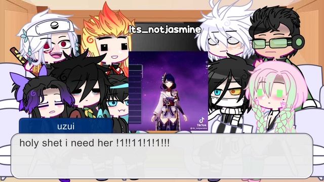 HASHIRAS react to..||Genshin x demon slayer||raiden shogun/ei ||part 1/2||gacha club||NO SHIPS|| смотреть онлайн