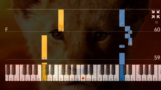 The Lion king(Hakuna Matata) Very simple,Full song on piano. смотреть онлайн