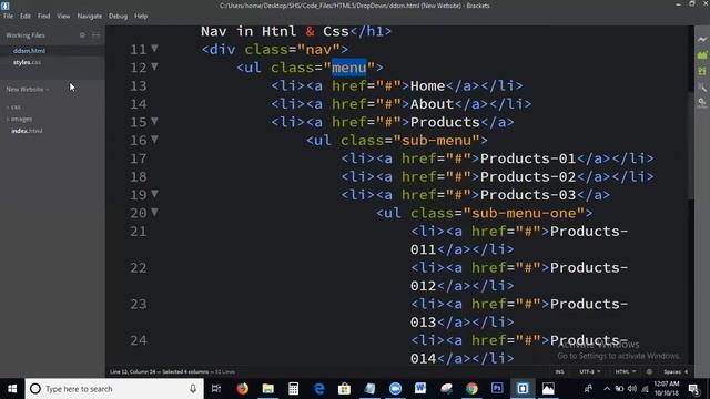 Drodown navbar with sub nav in html and css | dropdown navigation bar with subnav in html смотреть онлайн