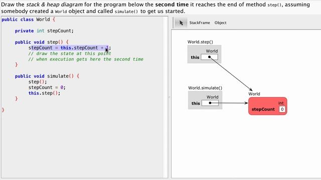 Java - Stack and Heap Diagrams - Method Calls (Without Arguments) смотреть онлайн