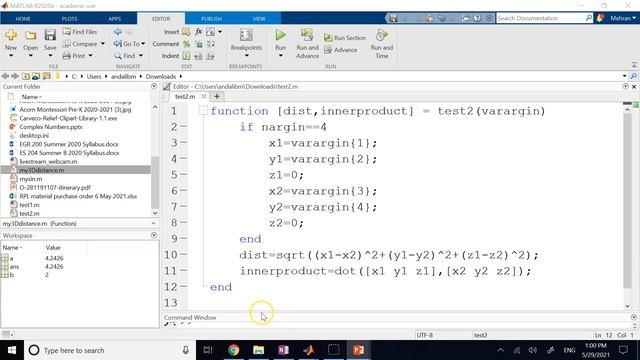 Functions in MATLAB смотреть онлайн