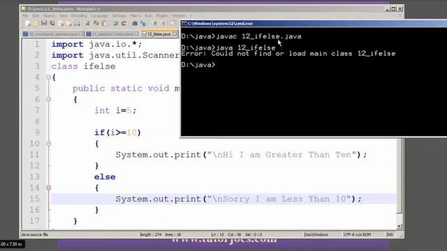 Else If Ladder In Java Tamil смотреть онлайн