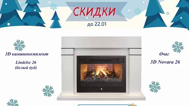 Акция на 3D электрокамины Real Flame до 22.01.2018 смотреть онлайн