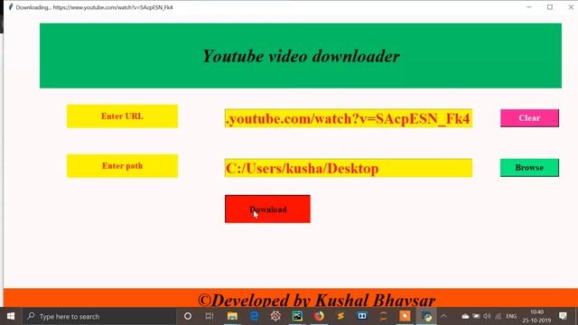 YouTube Video Downloader using Python [Full GUI] смотреть онлайн